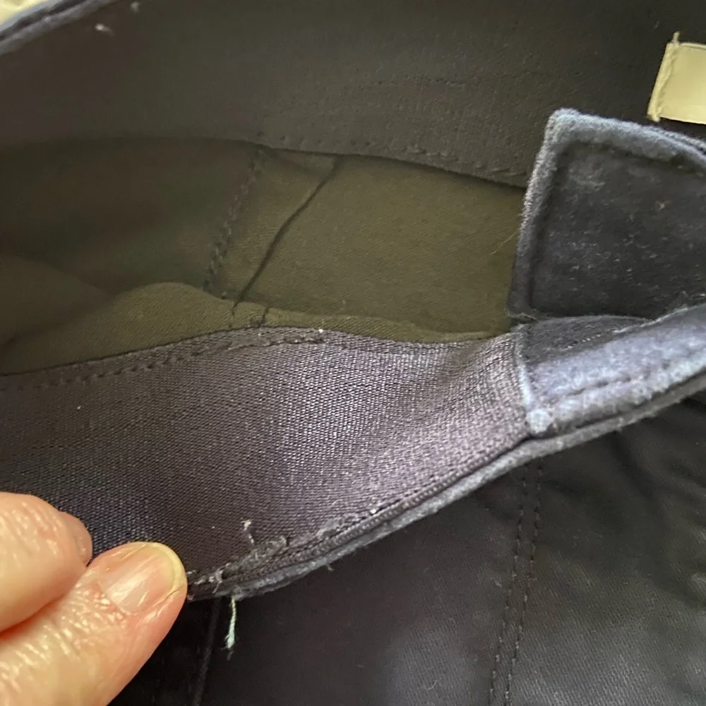 Croft & Barrow Utility Pants Tapered Leg Midrise Navy Stretch Waist Size 6 - Picture 7 of 13